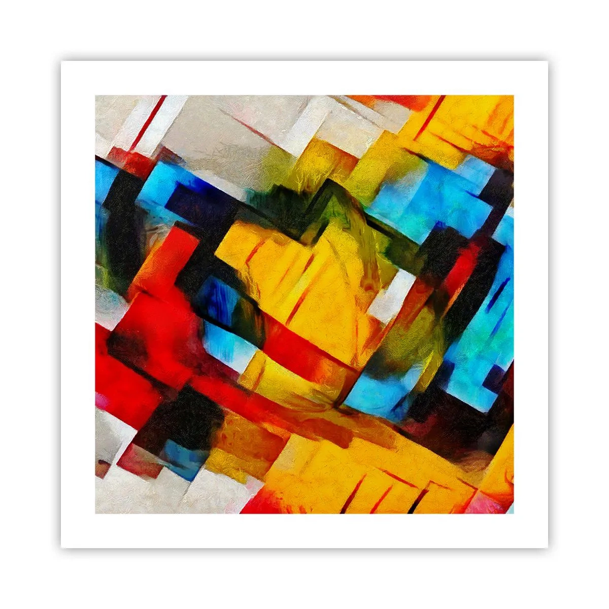 Poster - Sandviș multicolor - 50x50 cm