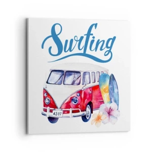 Tablou pe pânză - Un clasic pentru surferi - 70x70 cm