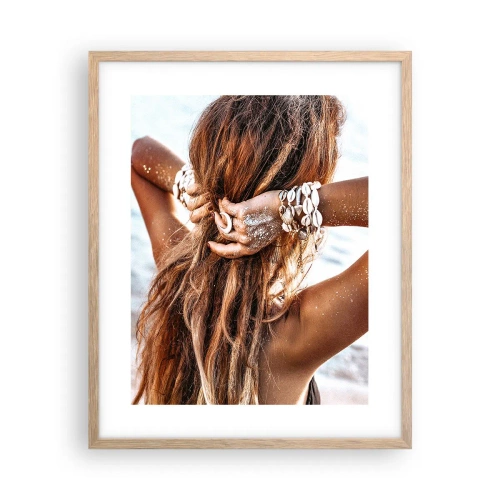 Poster în ramă de stejar deschis - Sora apei și a soarelui - 40x50 cm