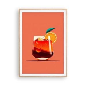 Poster în ramă de stejar deschis - Răcoare de vară - 70x100 cm