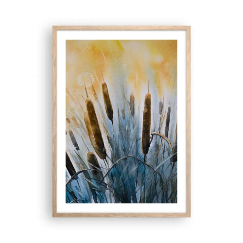 Poster în ramă de stejar deschis - Răcoarea apei, căldura soarelui - 50x70 cm