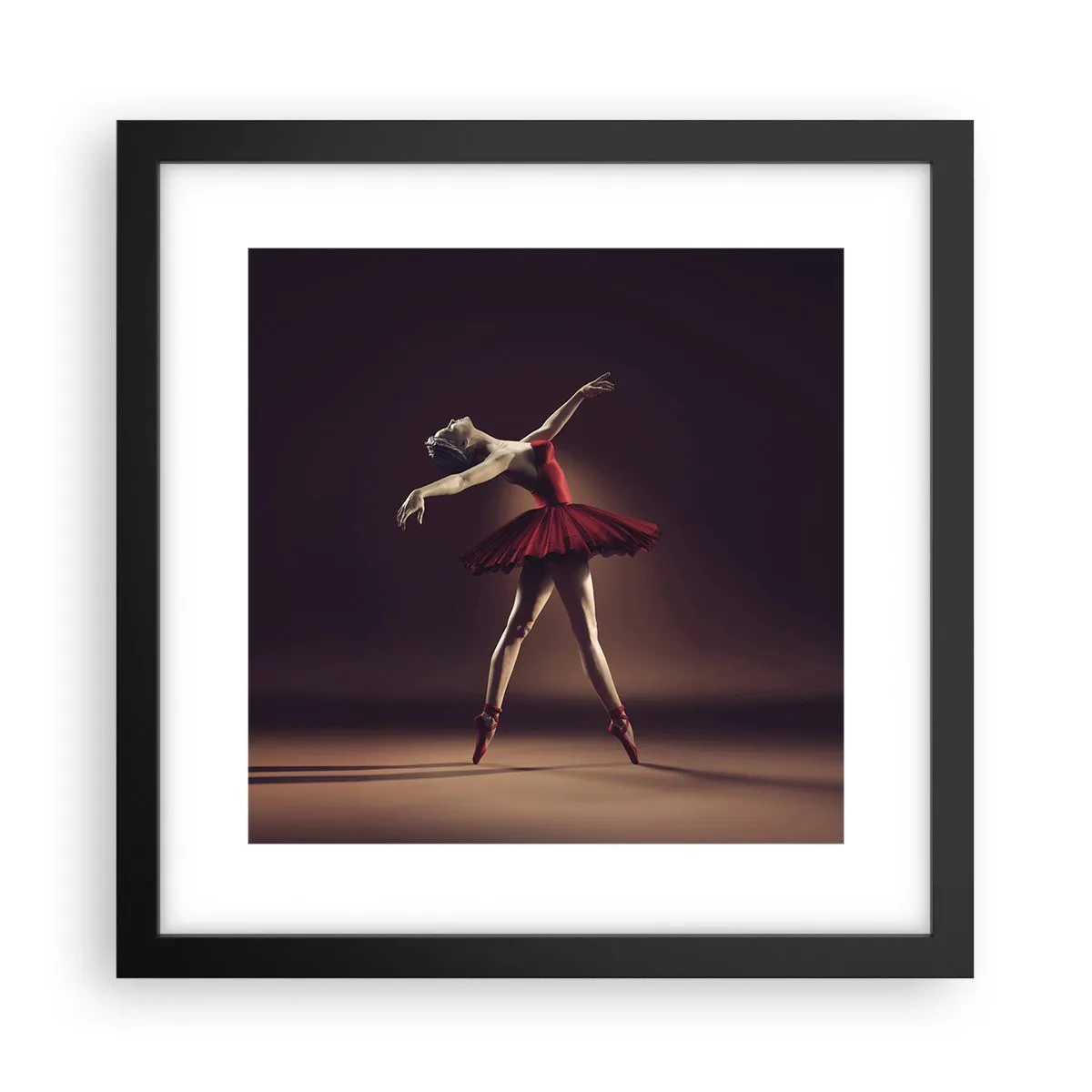 Poster în ramă neagră - Prima balerină - 30x30 cm