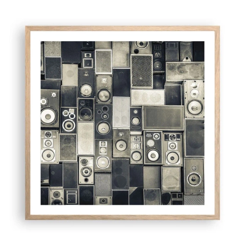 Poster în ramă de stejar deschis - Și totul este în regulă - 60x60 cm