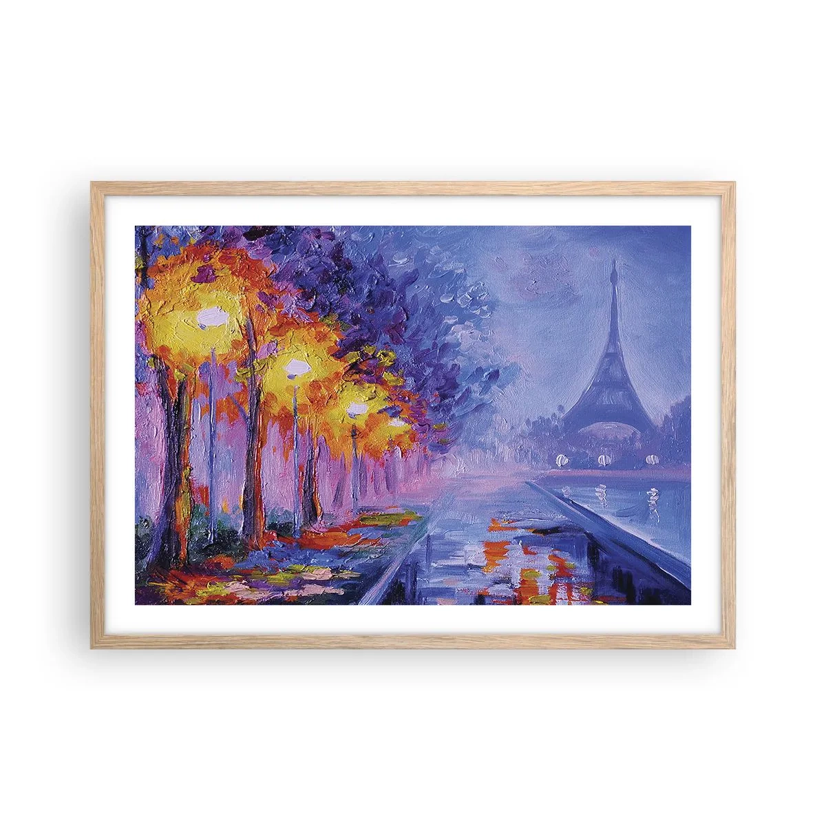 Poster în ramă de stejar deschis - O plimbare de vis - 70x50 cm