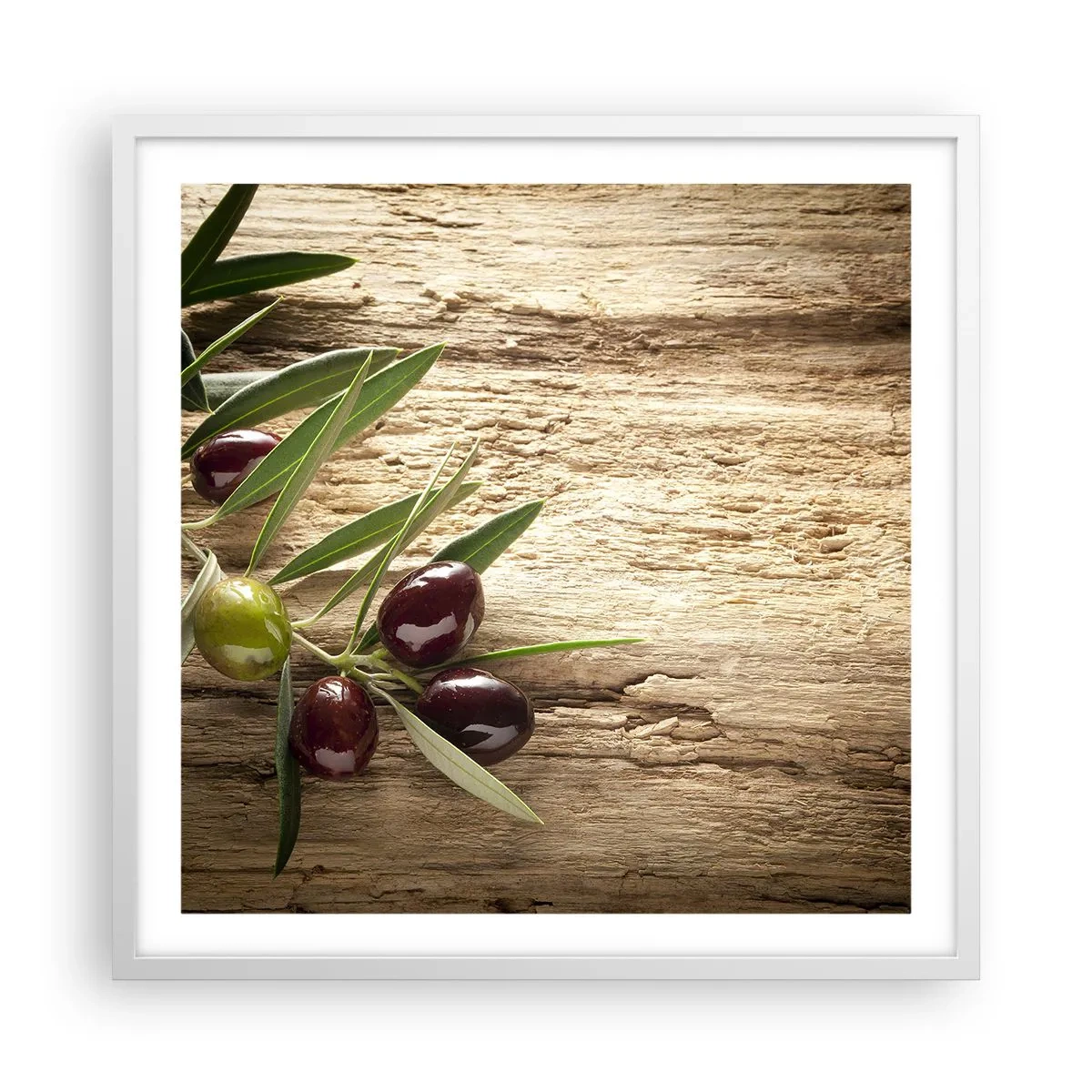 Poster în ramă albă - Direct din natură - 60x60 cm