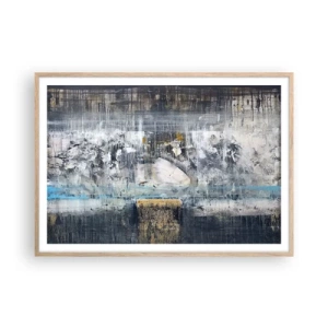 Poster în ramă de stejar deschis - Ca pe gheață, ca pe asfalt - 100x70 cm