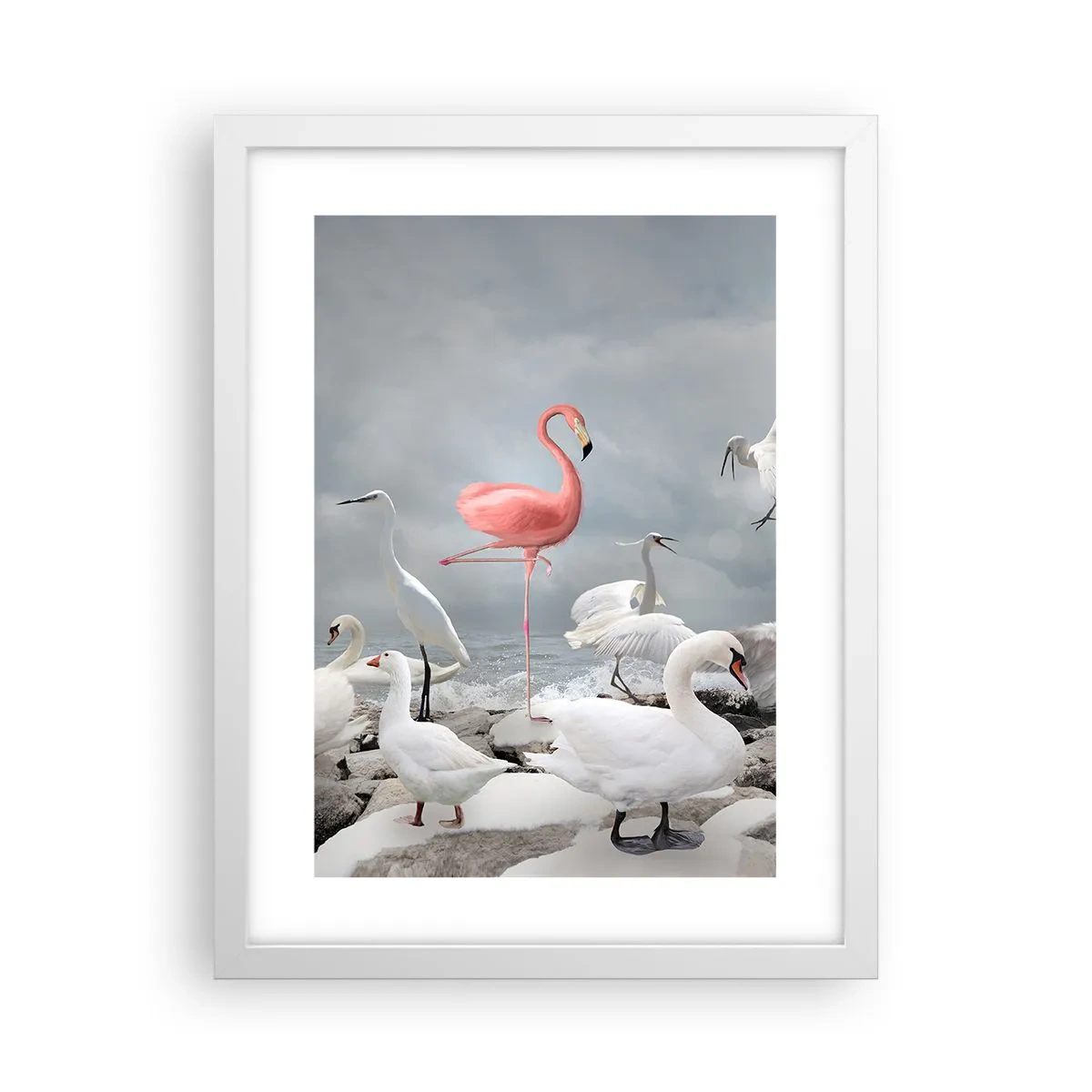 Poster în ramă albă - De unde am venit? - 30x40 cm