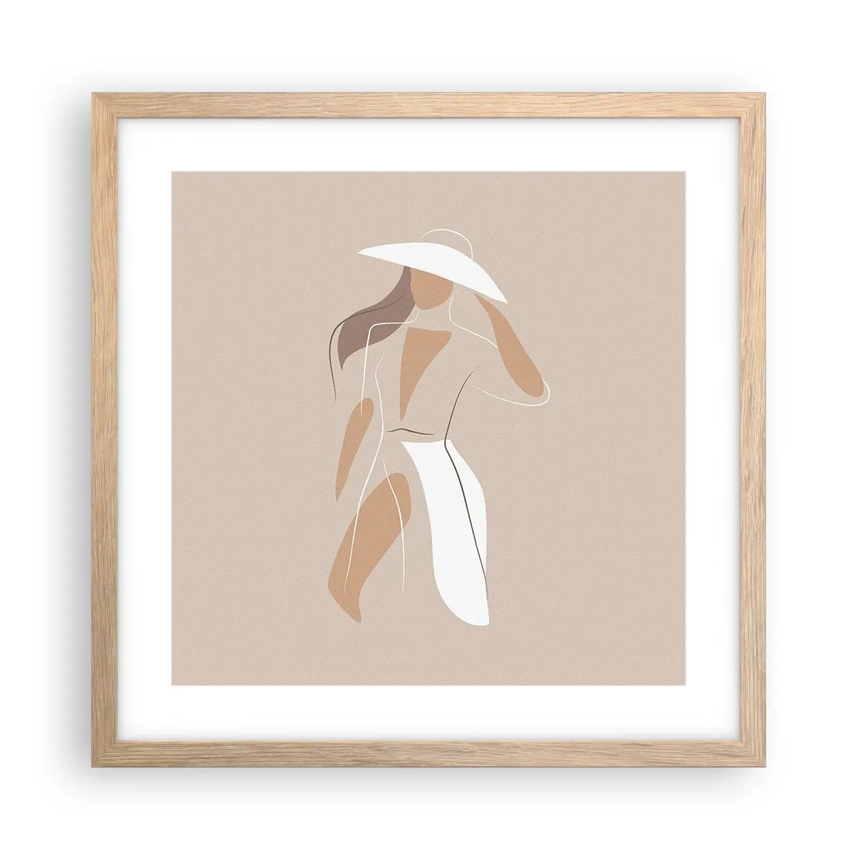 Poster în ramă de stejar deschis - Moda este distractivă - 40x40 cm