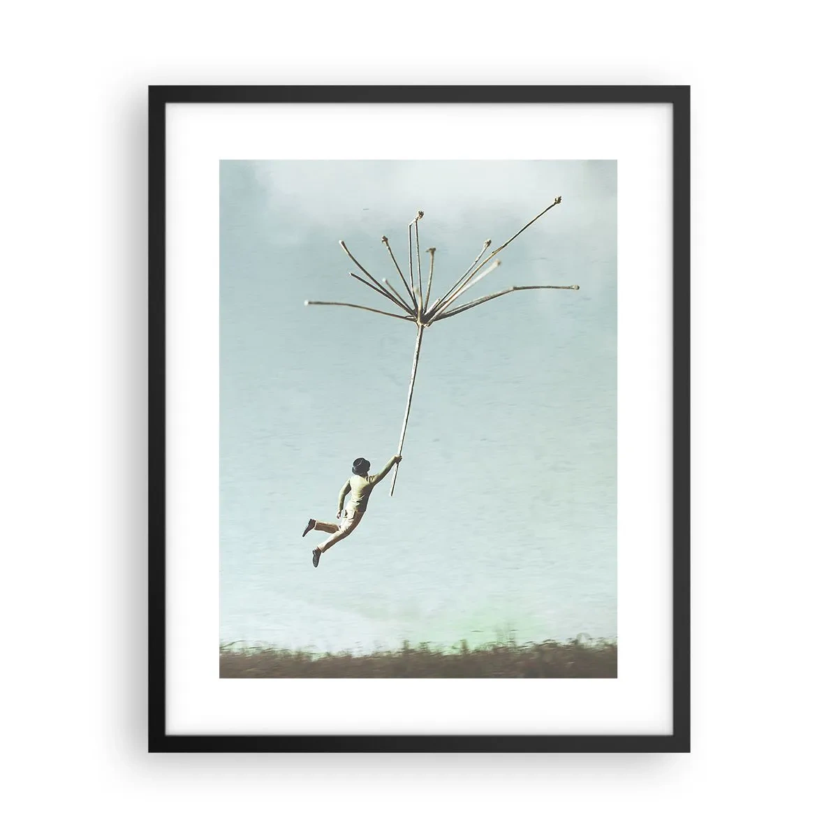 Poster în ramă neagră - Zmeuri, suflante, vânt - 40x50 cm