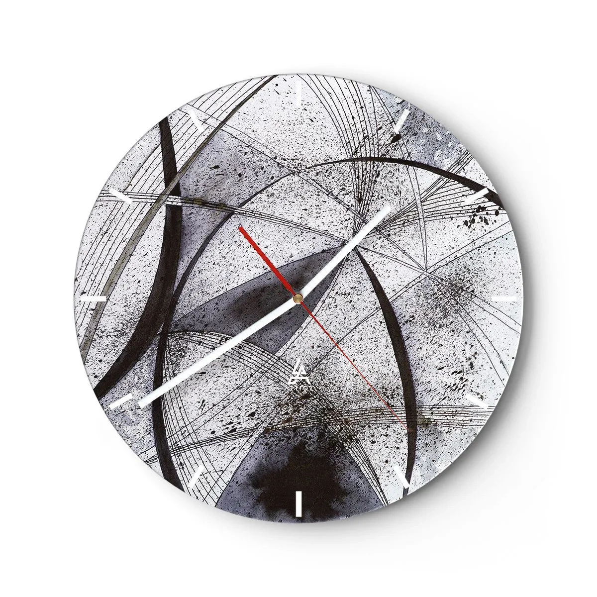 Ceas de perete - Ceas pe sticlă - O fantezie futuristă - 40x40 cm