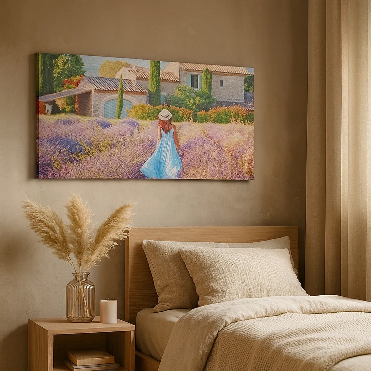 Tablou pe pânză - Fata de lavandă - 30x30 cm
