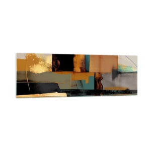 Tablou pe sticlă - Abstracția - lumină și umbră - 160x50 cm