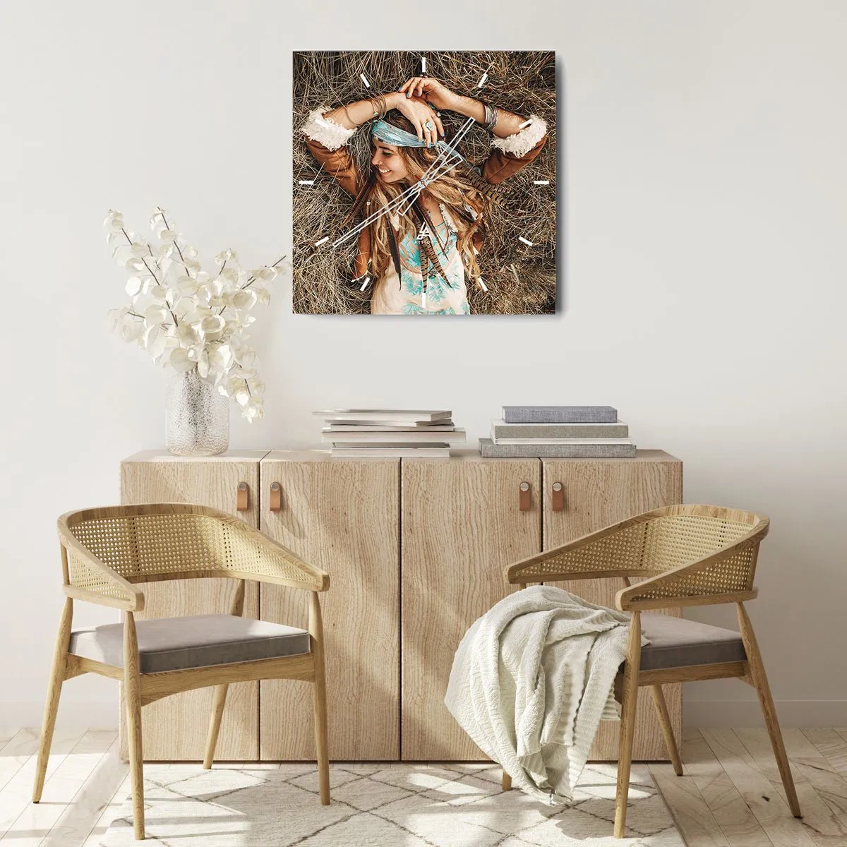 Ceas de perete - Ceas pe sticlă - În drum spre vara iubirii - 40x40 cm