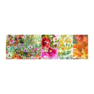 Mostră tapet autocolant Deluxe Sticker - Să ne pierdem în flori - Flori, Grădină, Natură - 100x30 cm