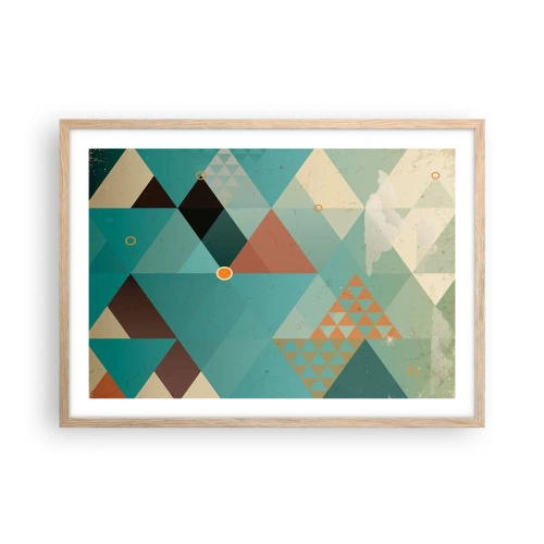 Poster în ramă de stejar deschis - Unitatea multiplicității, multiplicitatea unității - 70x50 cm