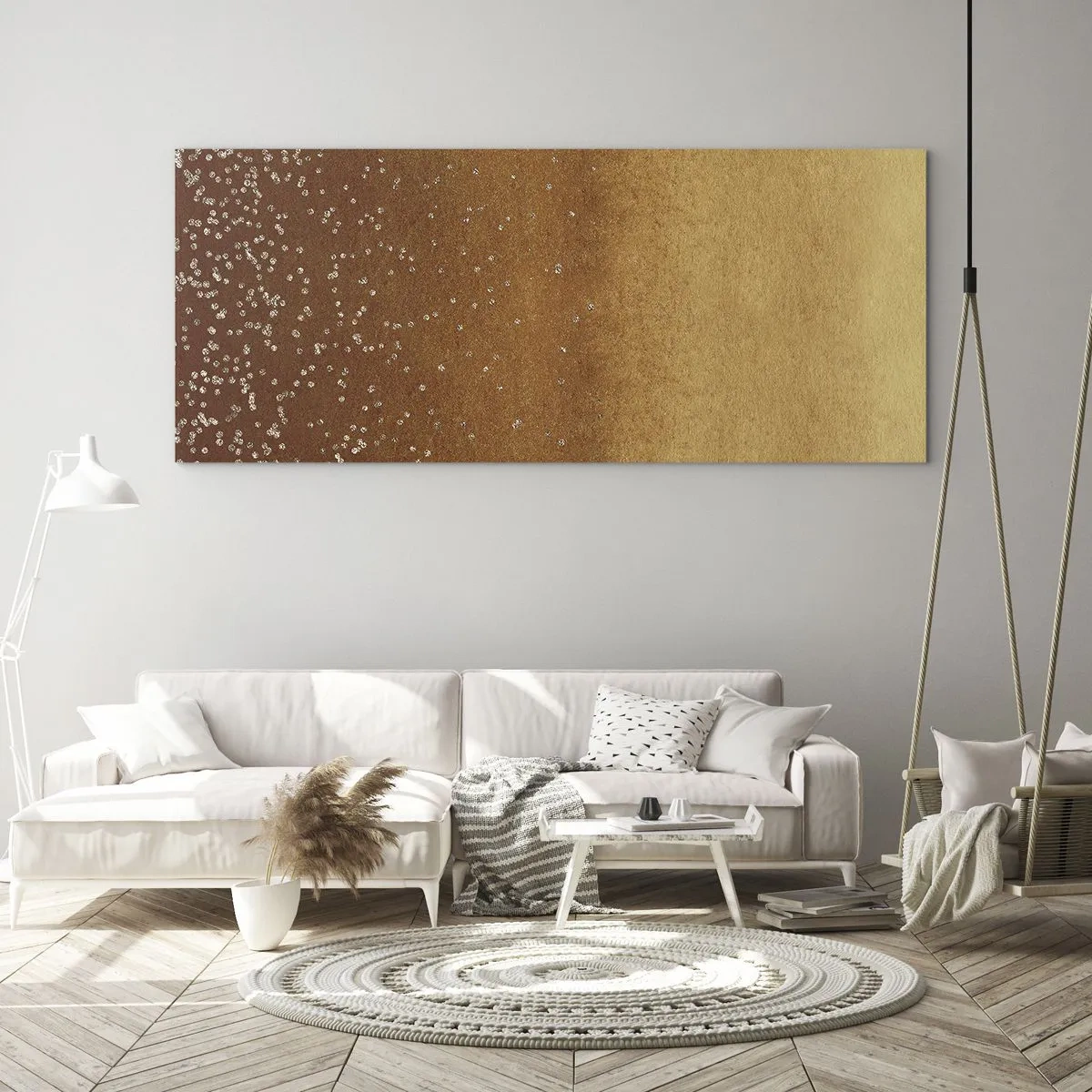 Tablou pe sticlă - Nașterea luminii - 100x40 cm
