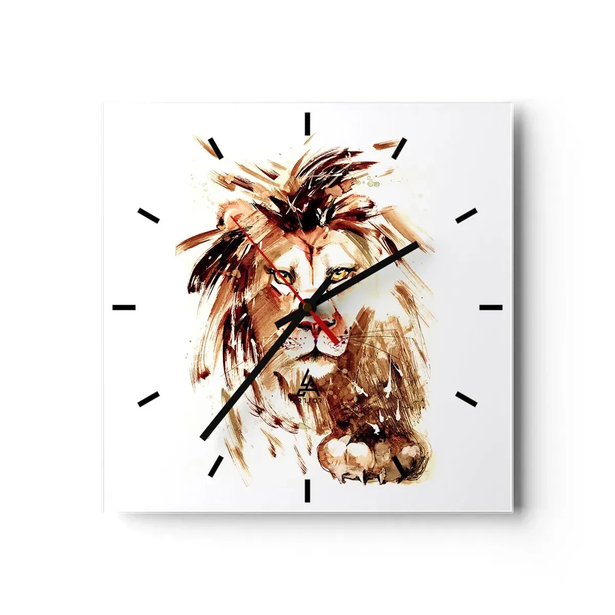 Ceas de perete - Ceas pe sticlă - Putere și demnitate - 40x40 cm