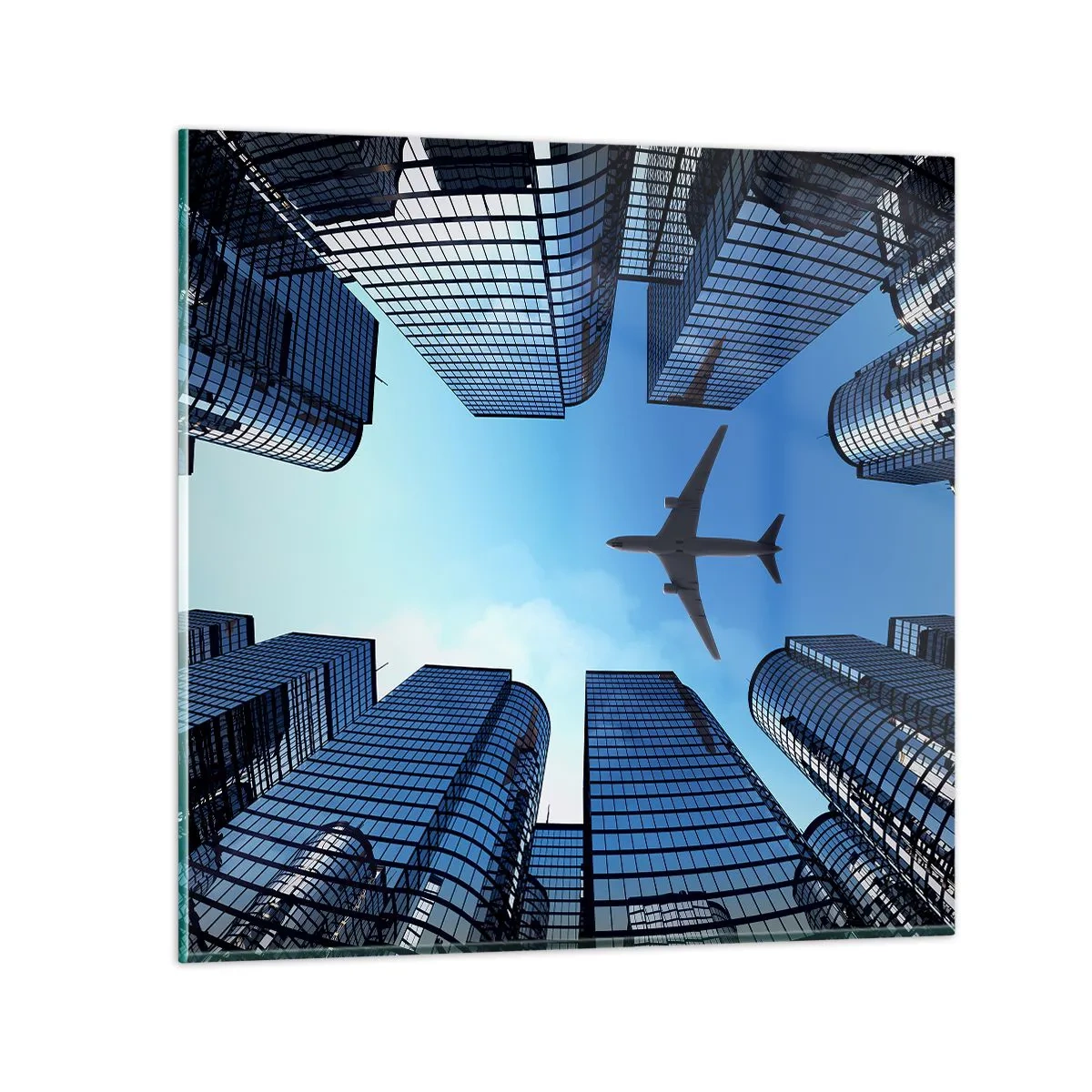 Tablou pe sticlă - Vedere de pe ravenă de sticlă - 40x40 cm