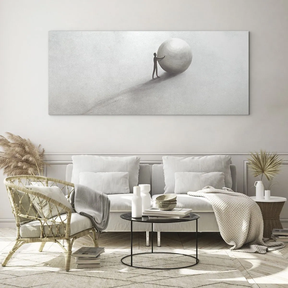 Tablou pe sticlă - Jocul vieții - 100x40 cm