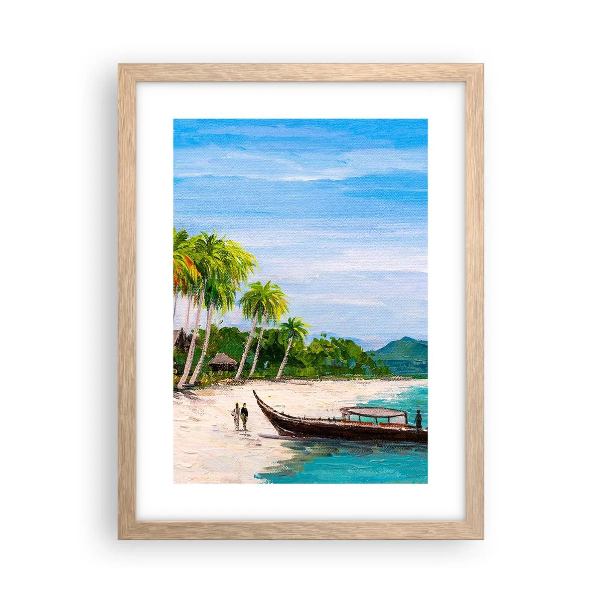 Poster în ramă de stejar deschis - Un vis exotic - 30x40 cm