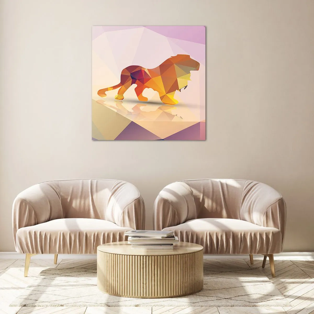 Tablou pe sticlă - Regele diamantat - 40x40 cm