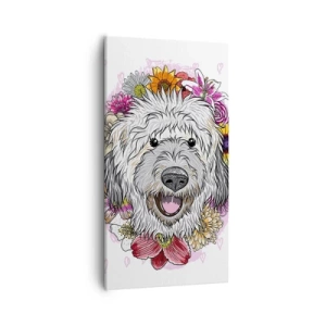 Tablou pe pânză - Bucuria cățelușului - 55x100 cm