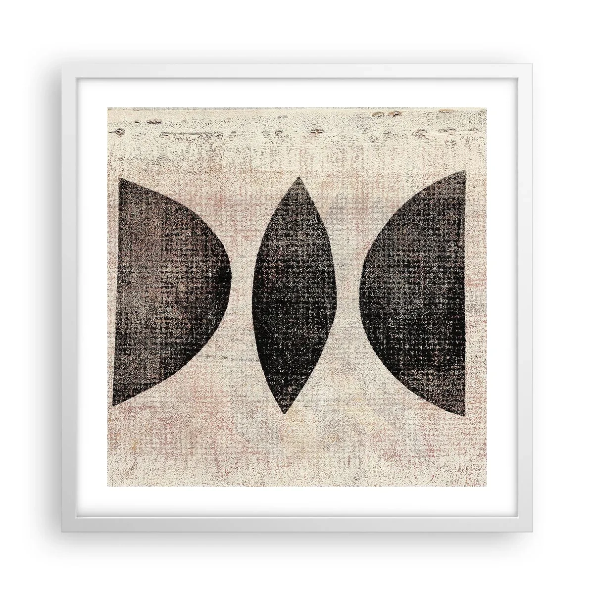 Poster în ramă albă - Abstracție etnică - 50x50 cm