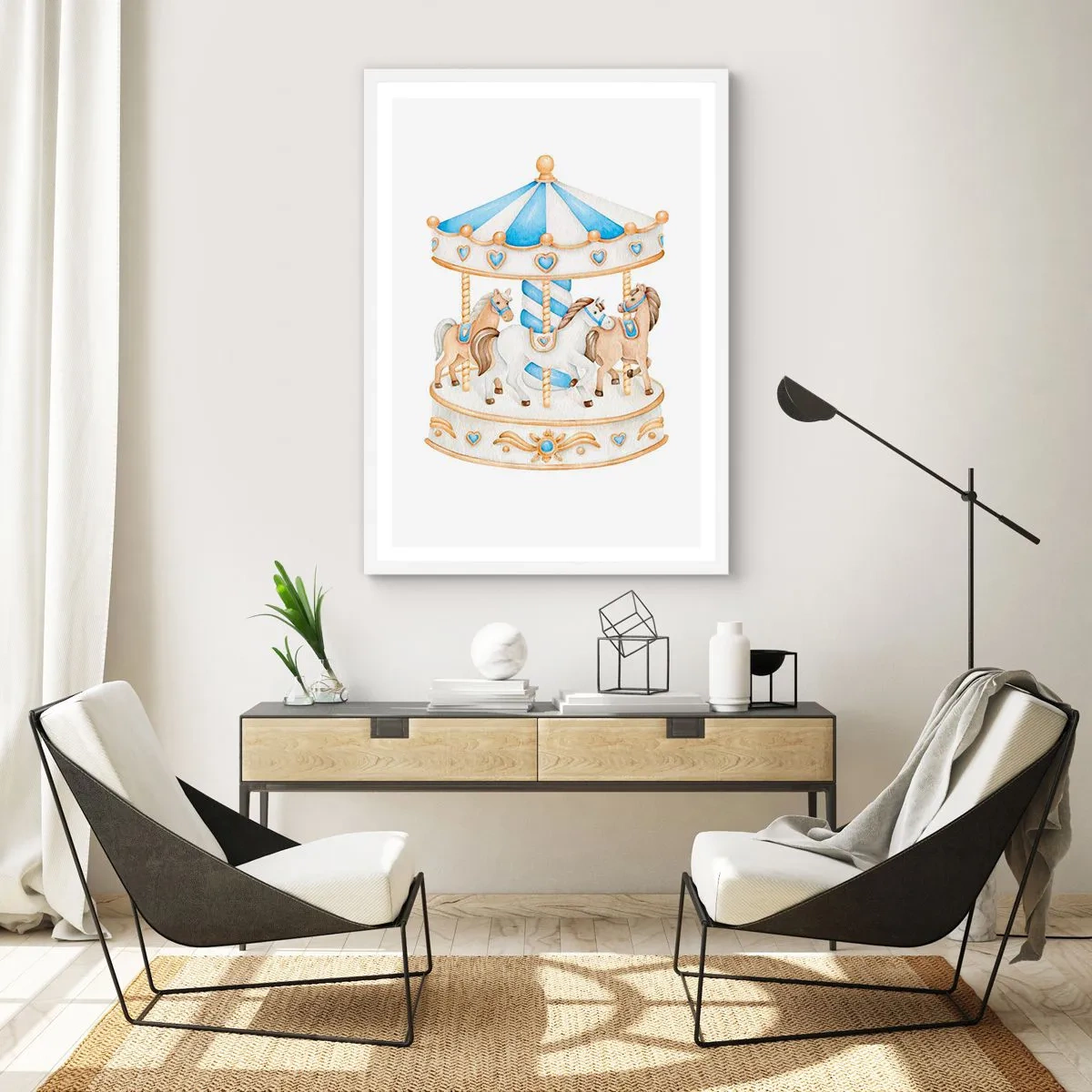 Poster în ramă albă - Copilărie dulce - 40x50 cm