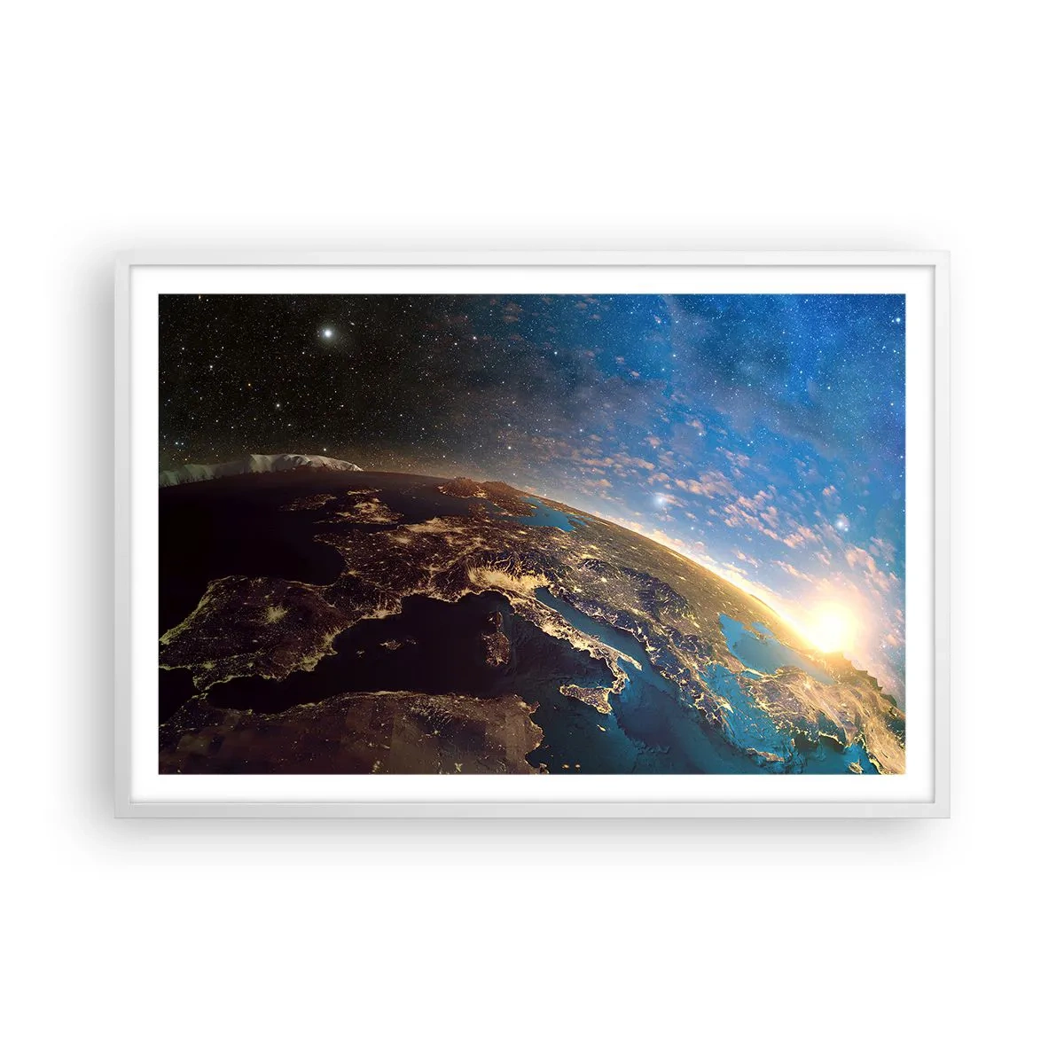 Poster în ramă albă - Să ne privim de la distanță - 91x61 cm