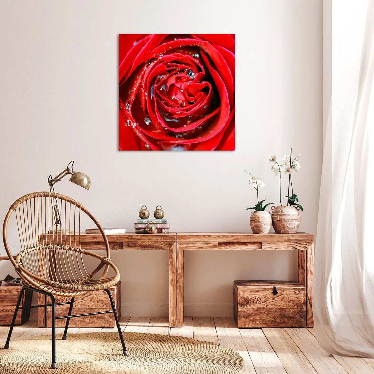 Tablou pe pânză - În picături de rouă - 40x40 cm