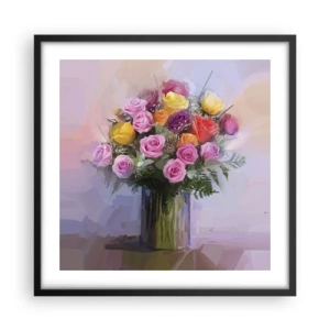 Poster în ramă neagră - Frumusețe reținută - 50x50 cm