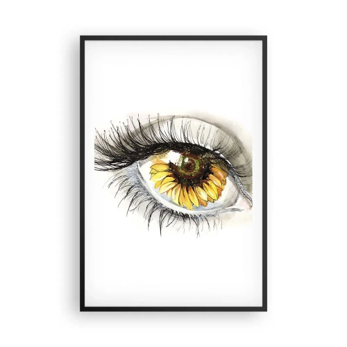 Poster în ramă neagră - O privire la fel de fierbinte ca vara - 61x91 cm