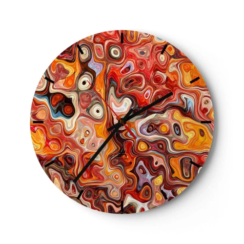 Ceas de perete - Ceas pe sticlă - Dacă nucile s-au topit în miere - 40x40 cm