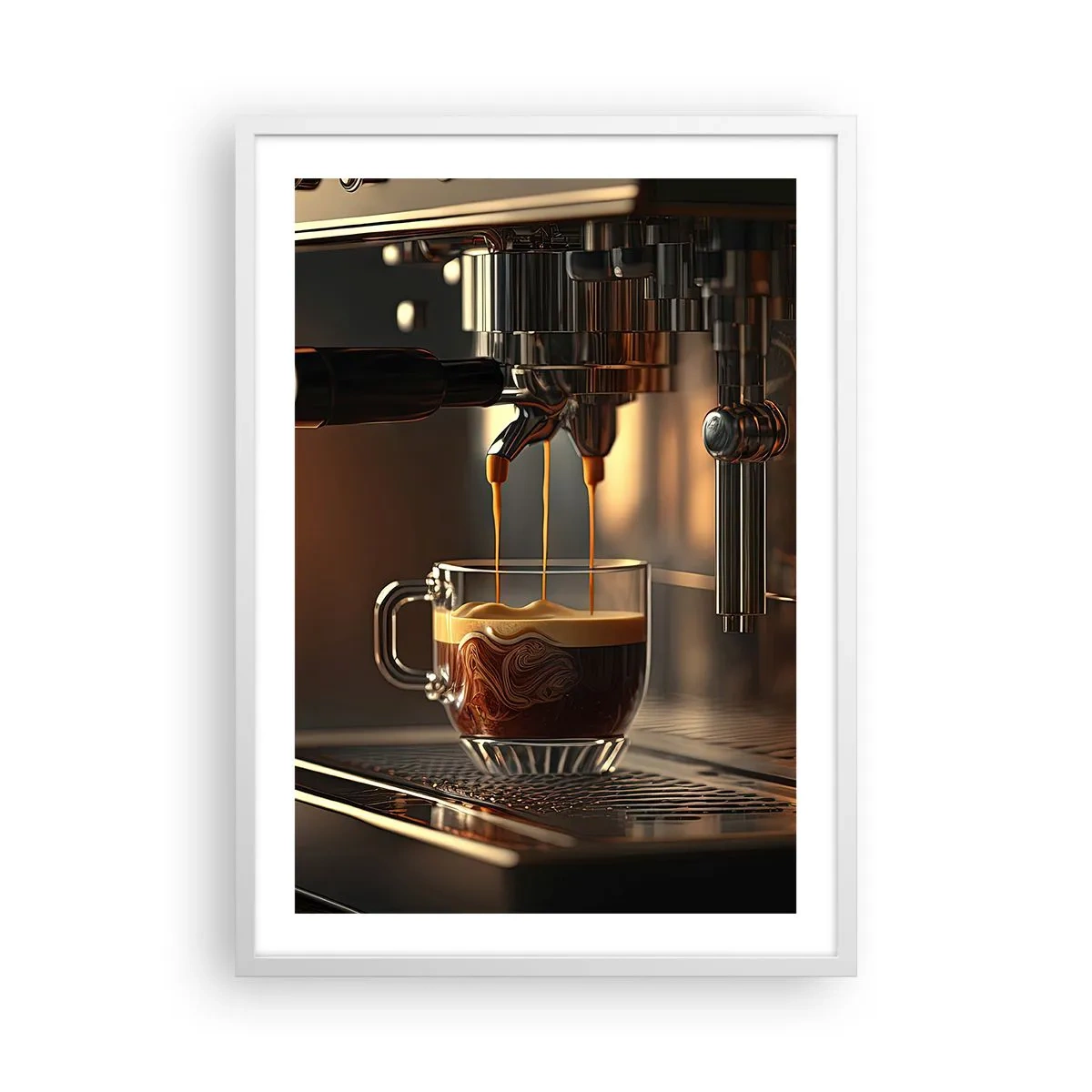 Poster în ramă albă - Băutură senzuală - 50x70 cm