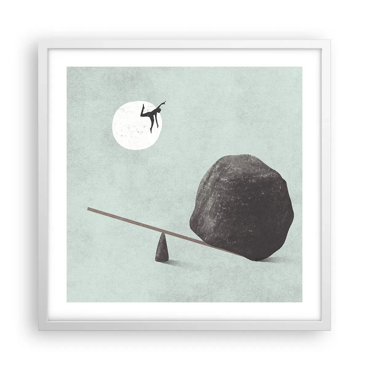 Poster în ramă albă - Visul îndeplinit - 50x50 cm