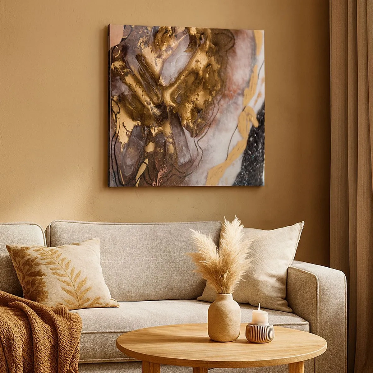 Tablou pe pânză - Elementul pământ - 30x30 cm