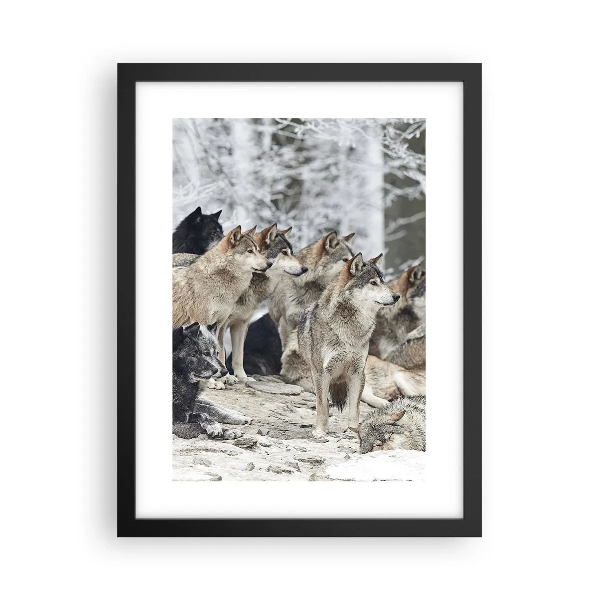Poster în ramă neagră - Familie și prieteni - 30x40 cm