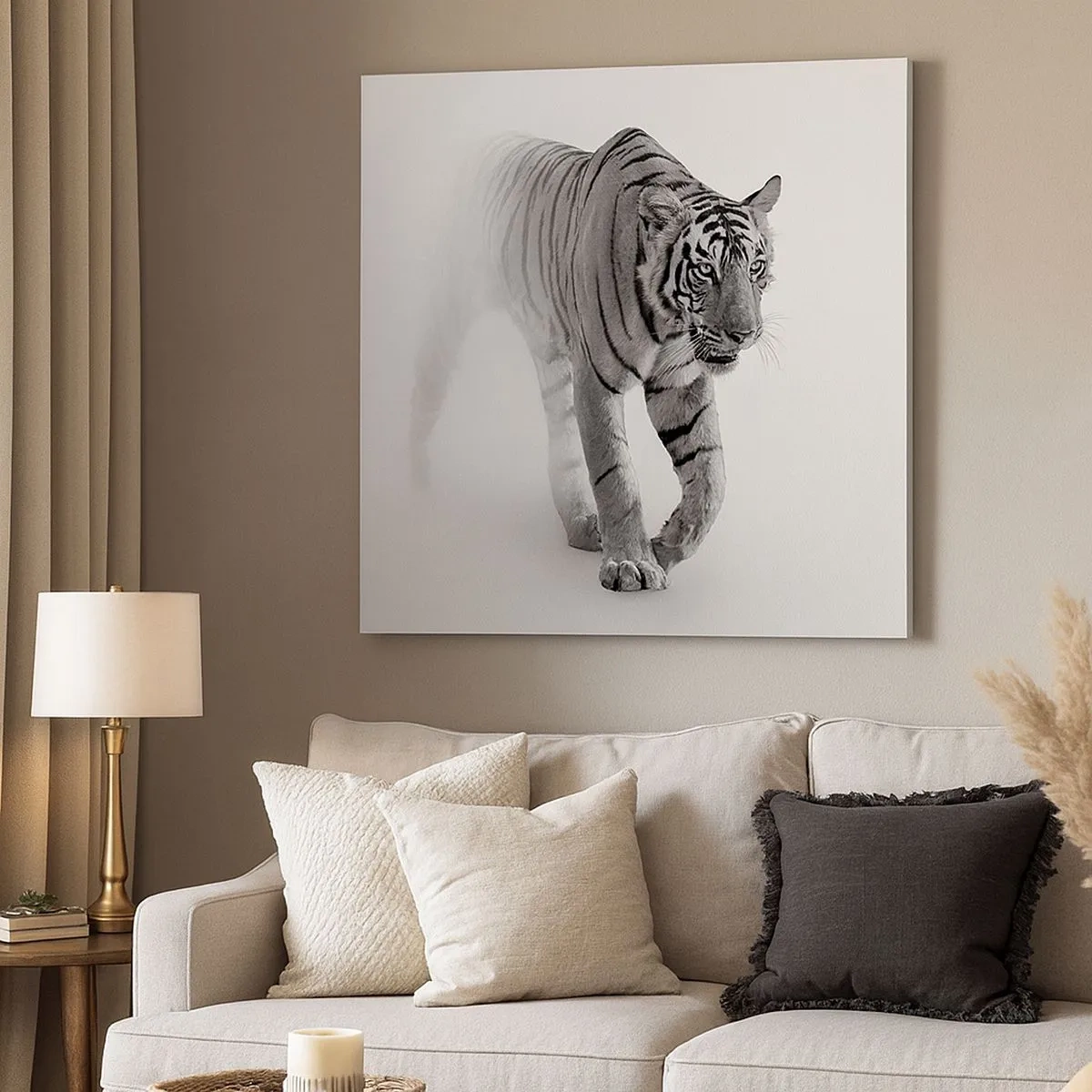 Tablou pe pânză - De veghe în ceață - 30x30 cm