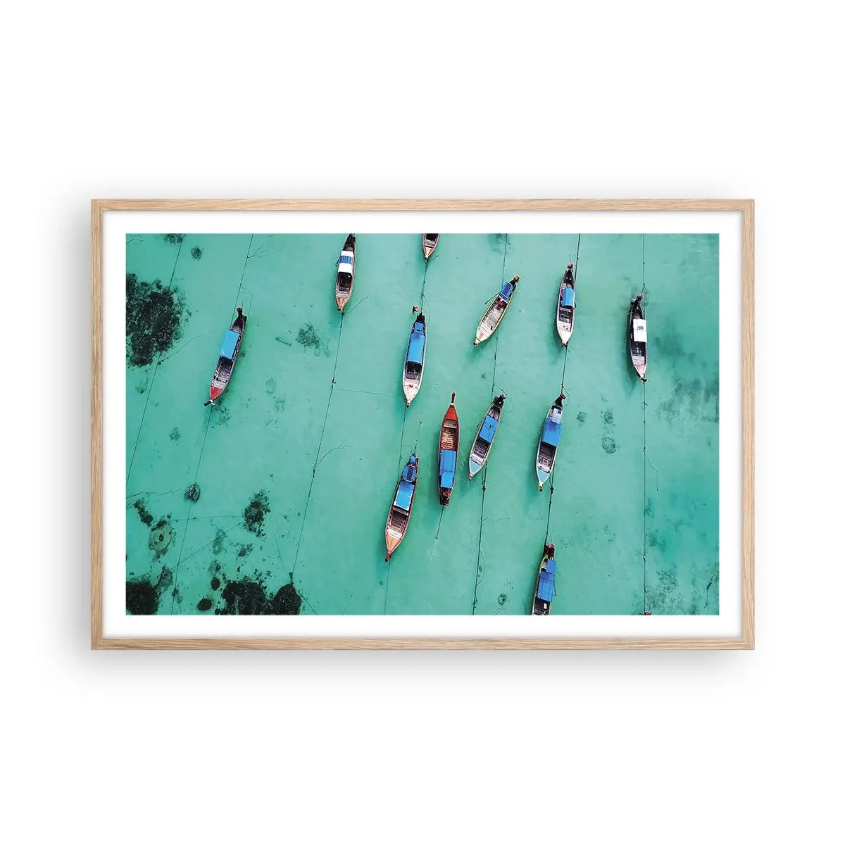 Poster în ramă de stejar deschis - În așteptare - 91x61 cm