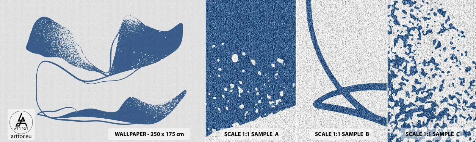 Mostră tapet autocolant Deluxe Sticker - Abstracție înaripată - Minimalism, Abstracția, Bucată - 100x30 cm