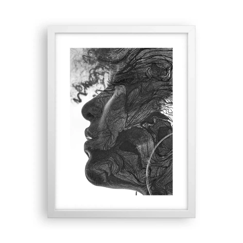 Poster în ramă albă - Încurcată în vise - 30x40 cm