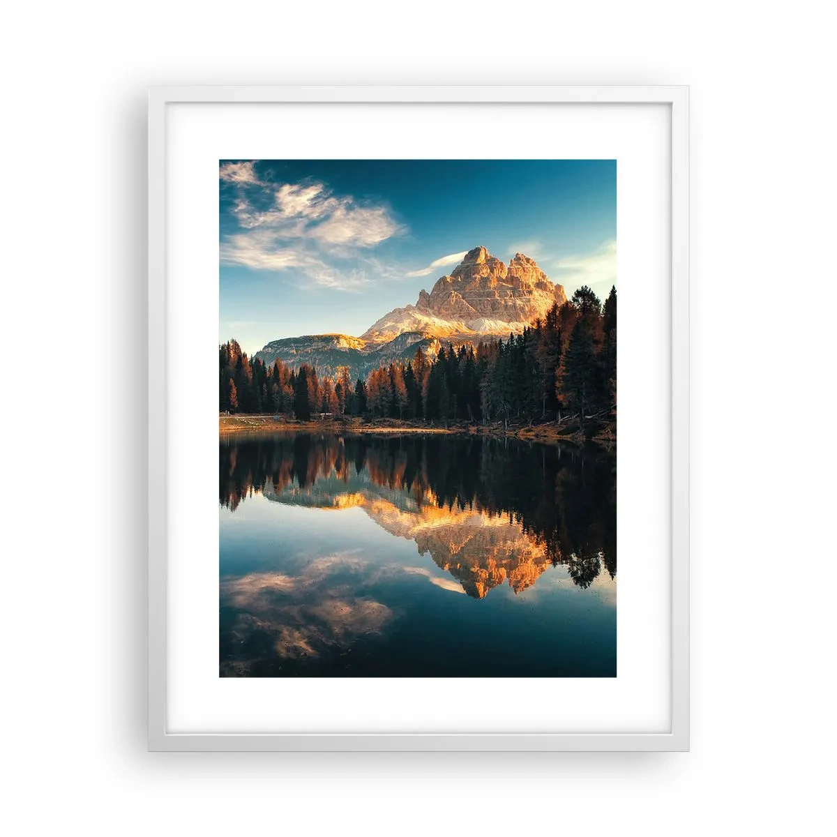 Poster în ramă albă - Peisaj dublat - 40x50 cm