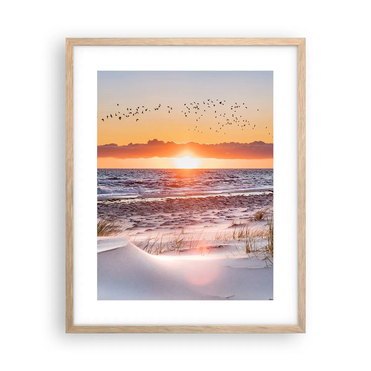 Poster în ramă de stejar deschis - Peisaj orizontal - 40x50 cm