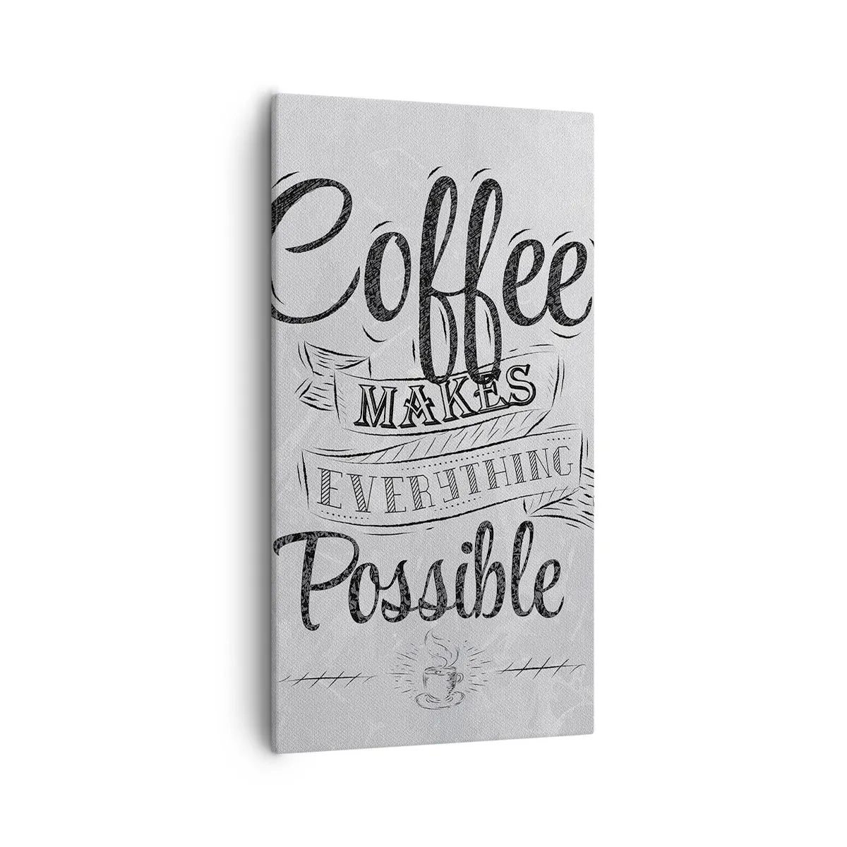 Tablou pe pânză - Cum să nu iubești cafeaua - 55x100 cm