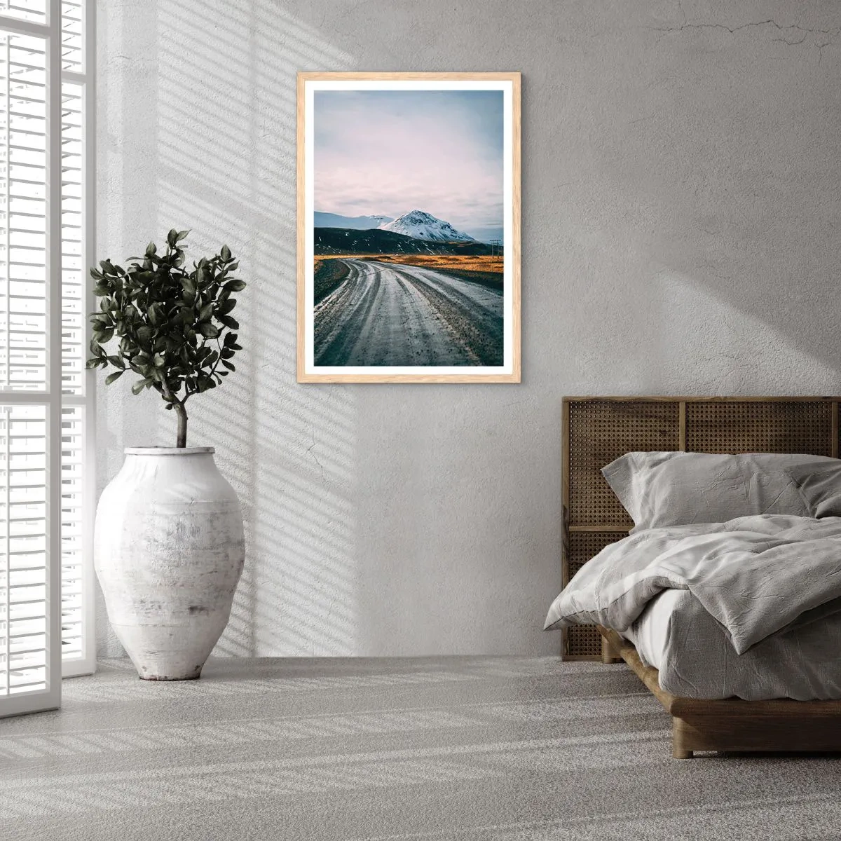 Poster în ramă de stejar deschis - În stilul islandez - 61x91 cm