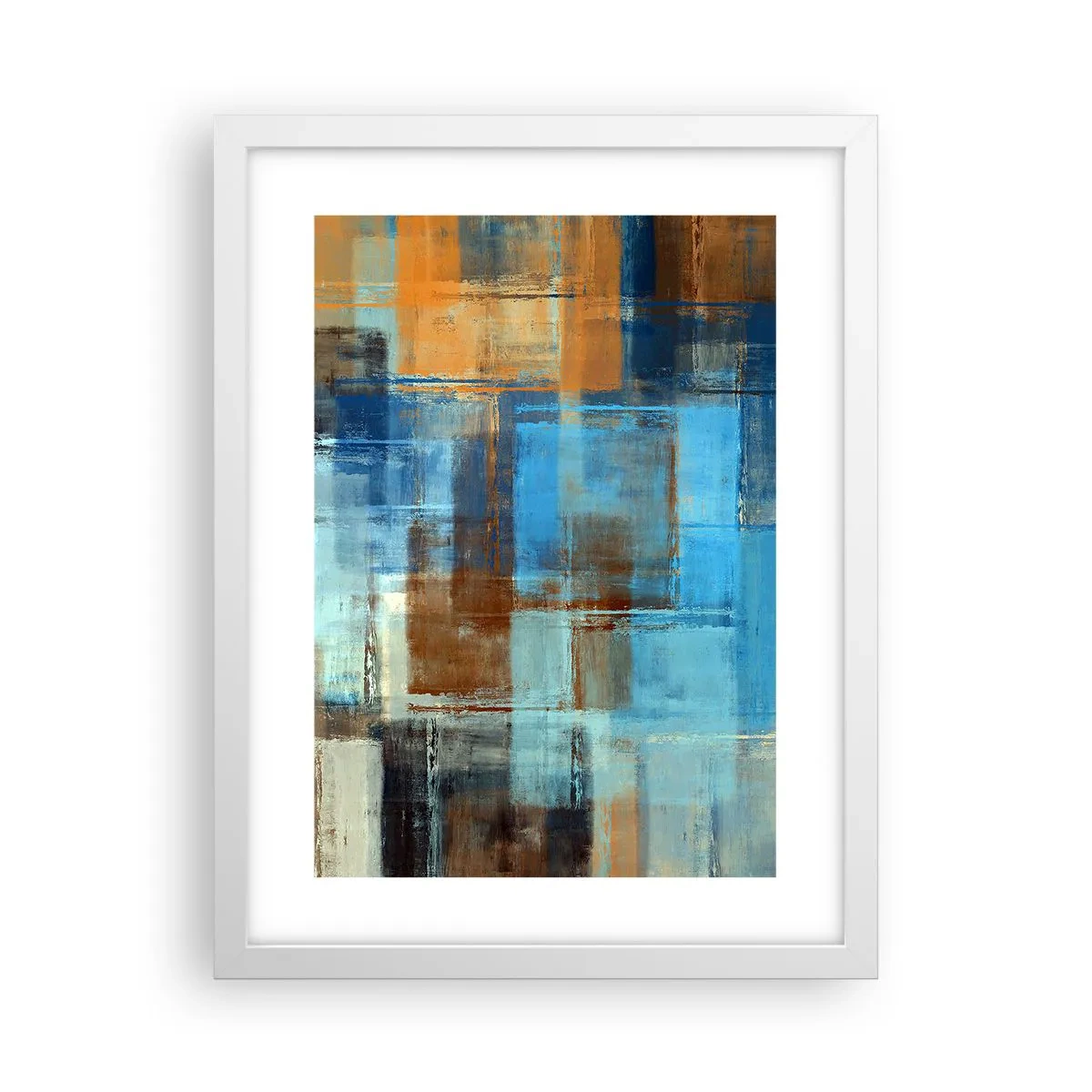 Poster în ramă albă - Prin valul albastru - 30x40 cm
