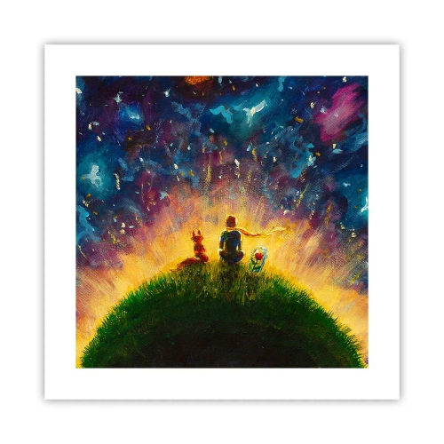 Poster - Dragoste și prietenie - întreaga lume - 40x40 cm