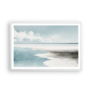 Poster în ramă albă - Mareea blândă - 91x61 cm