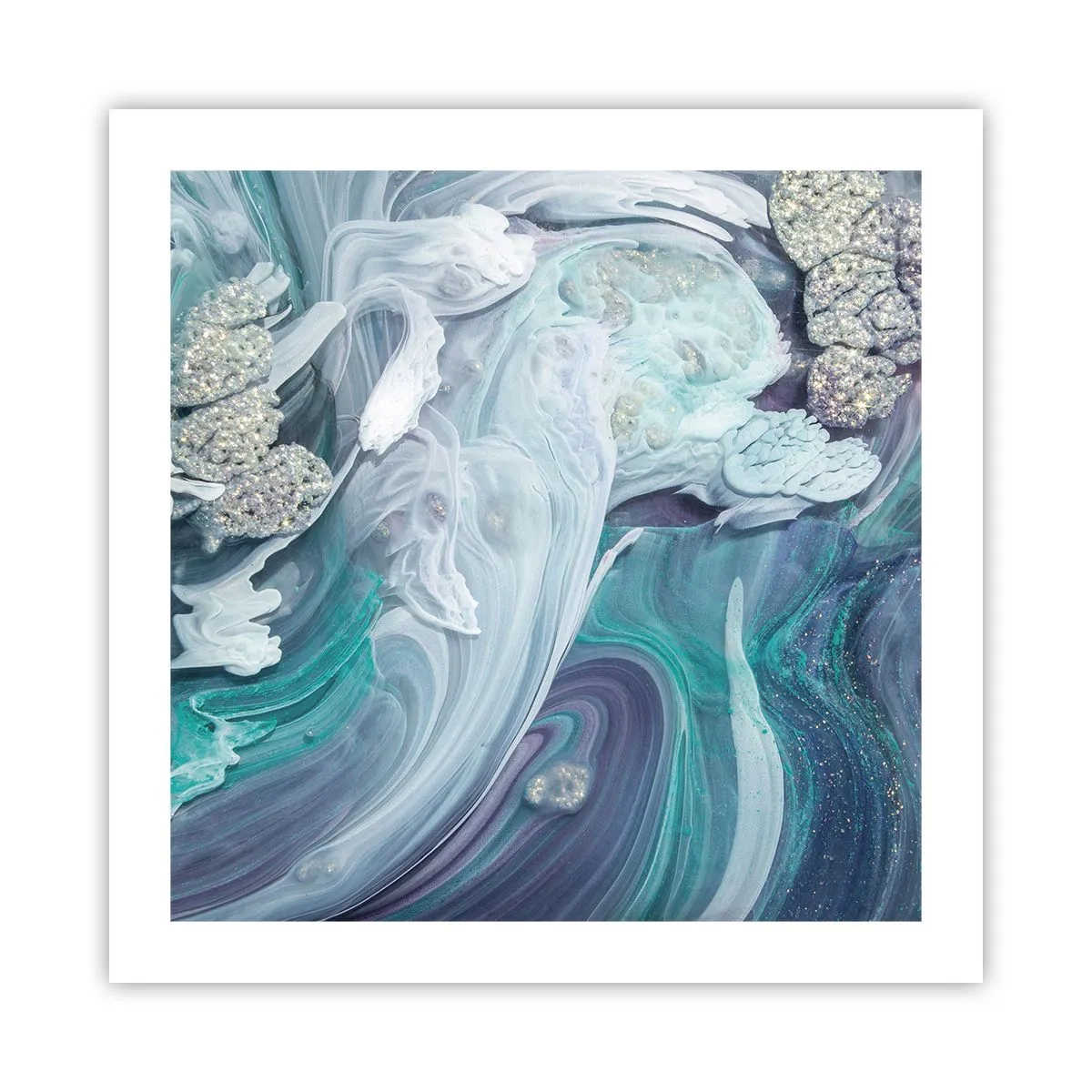 Poster - Râuri de albastru - 50x50 cm