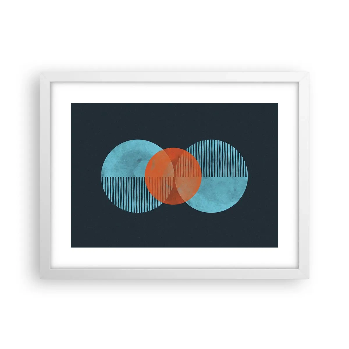 Poster în ramă albă - Compoziție simetrică - 40x30 cm